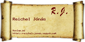 Reichel Jónás névjegykártya